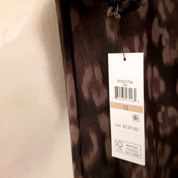 DKNY Womens 3/4 Sleeve Midi Dress with Removable Belt, DKNY Cocktail Dress - Picture 5 of 9